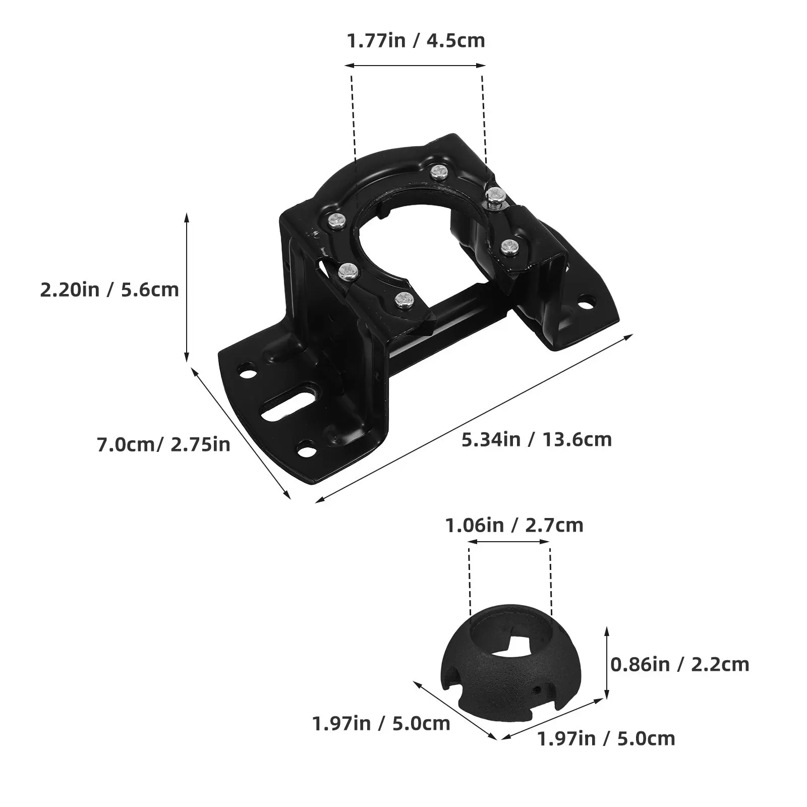 1Set Universal Ceiling Fan Mounting Bracket Kit Heavy-Duty Iron Support Stable Fan Holder for Indoor Outdoor Installation