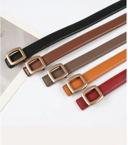 Women's Elegant Belt for Women High Quality Luxury Brand Designer Jeans Women's Dress Belt