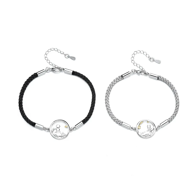 Fashion Creative Fox Little Prince Couple Bracelets Sets For Women Men Adjustable Braiding Handwear Matching Lover Gifts Accesso
