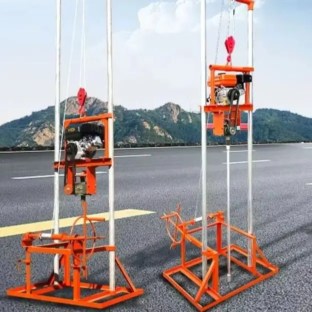Customized  Mini Foldable Water Well Drilling Rig 80m  Small Diesel Engine Model with Water Pump Drilling Machine
