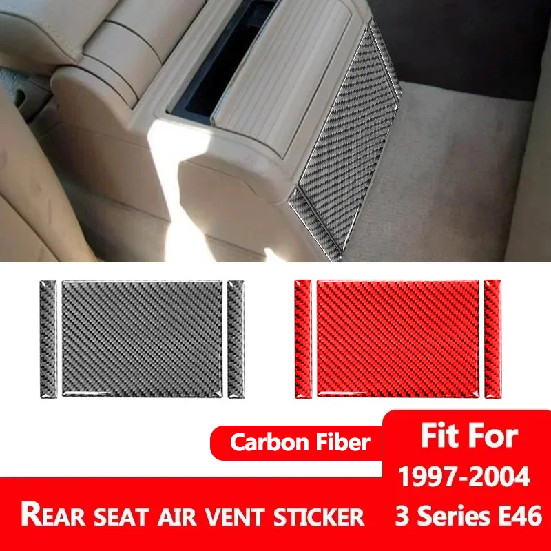 

Подходит для BMW 3 серии E46 1997-2004, внутренняя декоративная наклейка из углеродного волокна для заднего выхода воздуха, аксессуары для модификации интерьера