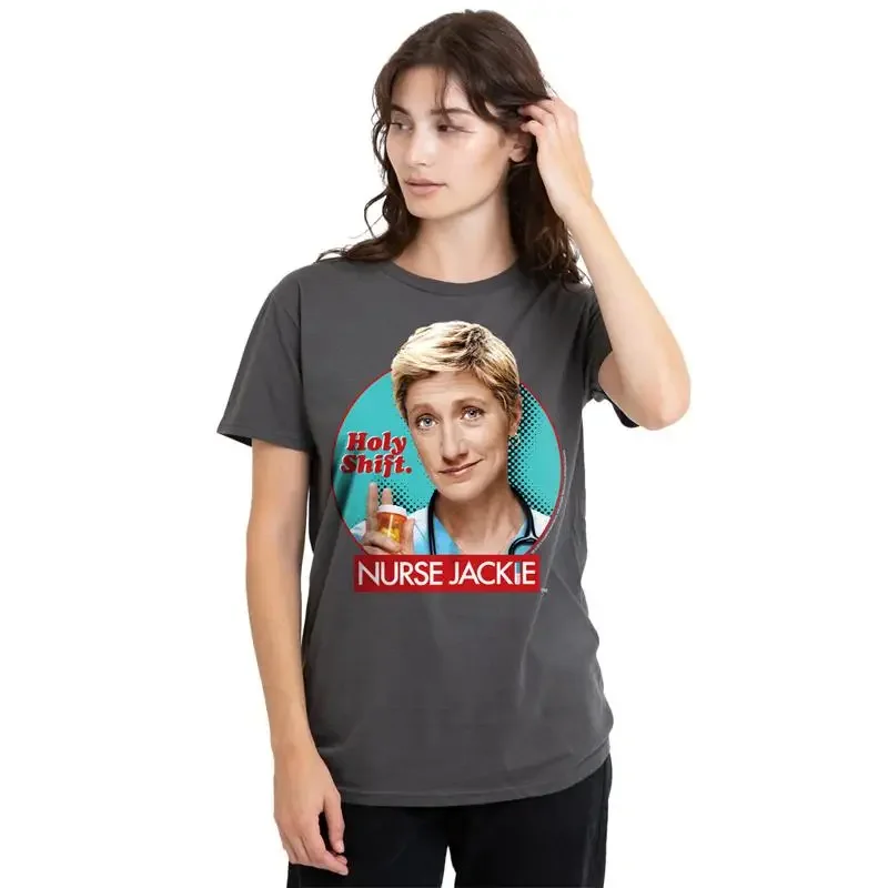 Nurse Jackie Holy Shift Ladies T Shirt S 2Xl Charcoal