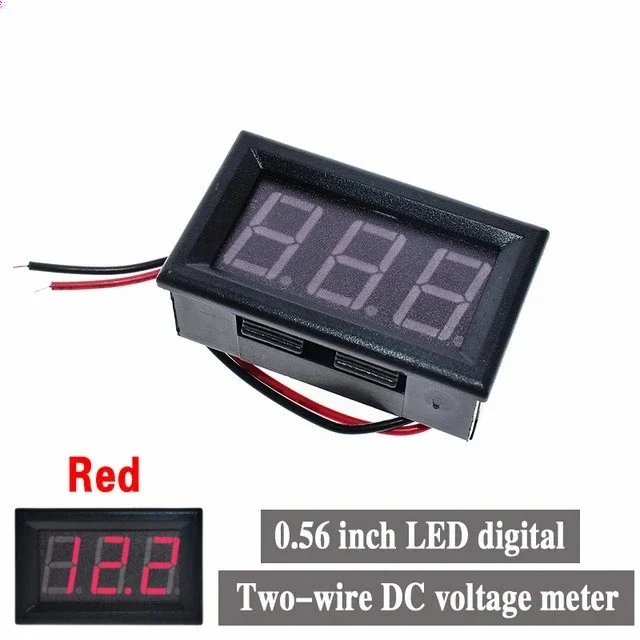 10pcs 0.56 Mini LED Digital Voltmeter Detector DC 4.5-30V 12V 24V Voltage Capacity Monitor Volt Panel Tester Meter