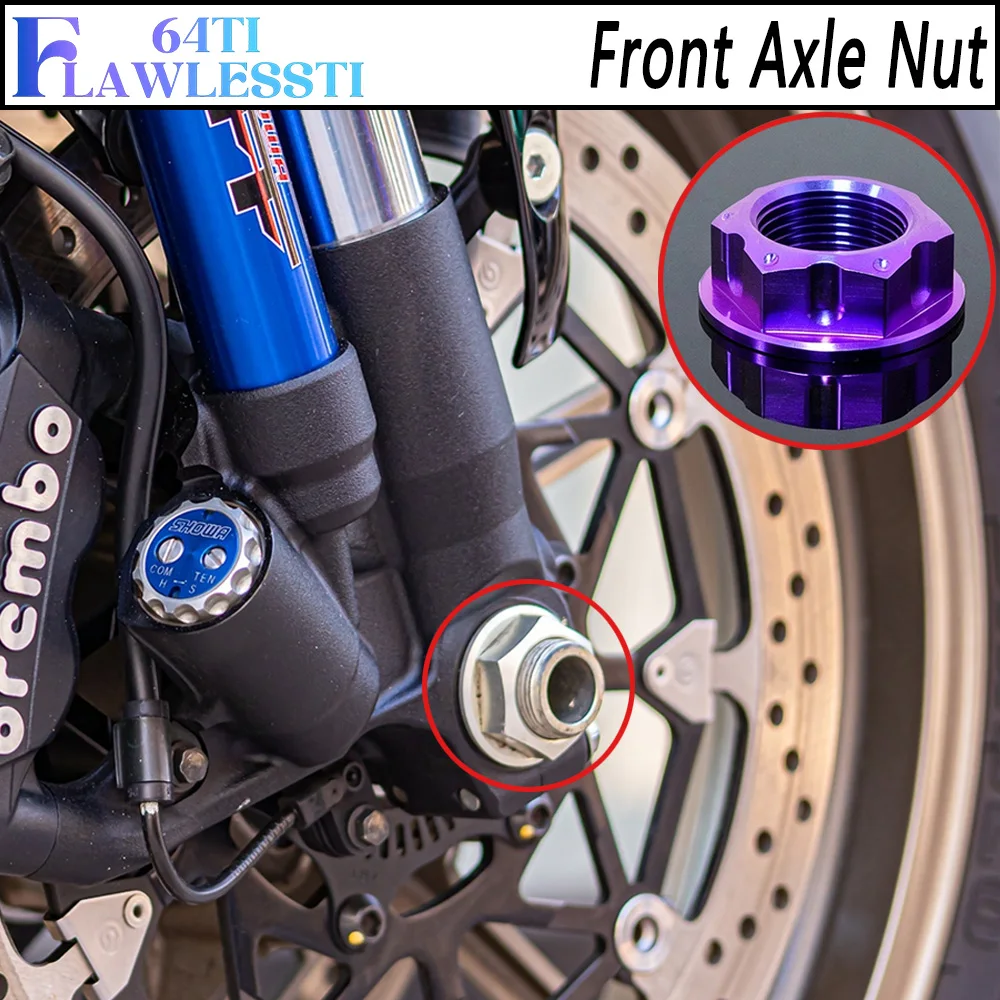 FLAWLESSTI Gr5 Titanium Bolt Footrest Brake ABS Disc Oil Tank Spolier Bolt Front Rear Axle Swingarm Nut For Suzuki GSX-R1000