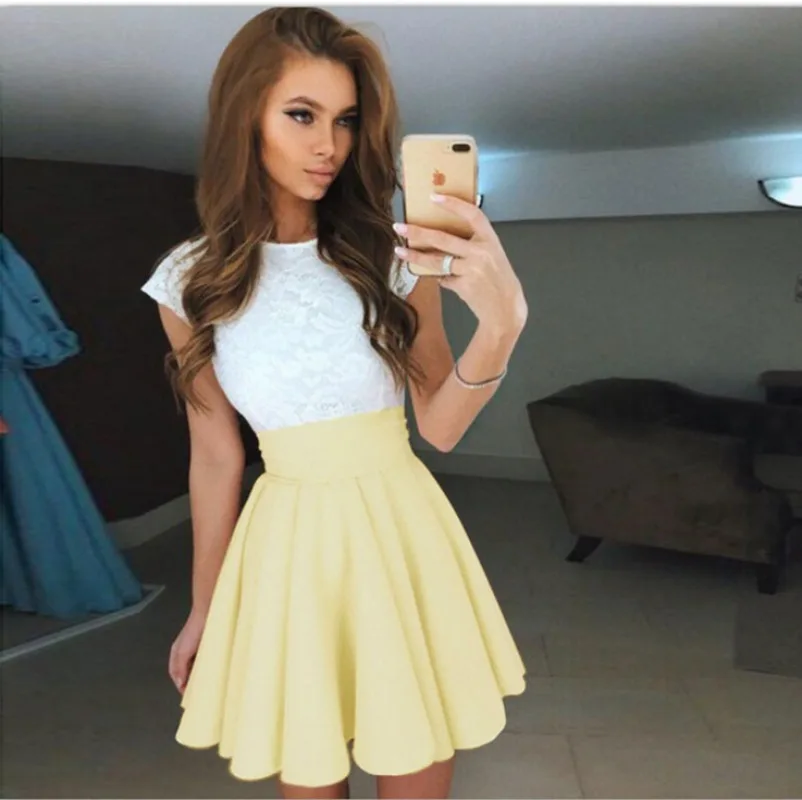 

2024 Women's High Waist Slim Mini Casual Formal Skirts New Female Solid Pleated Party Fashion Mini Short Skirt Summer Streetwear