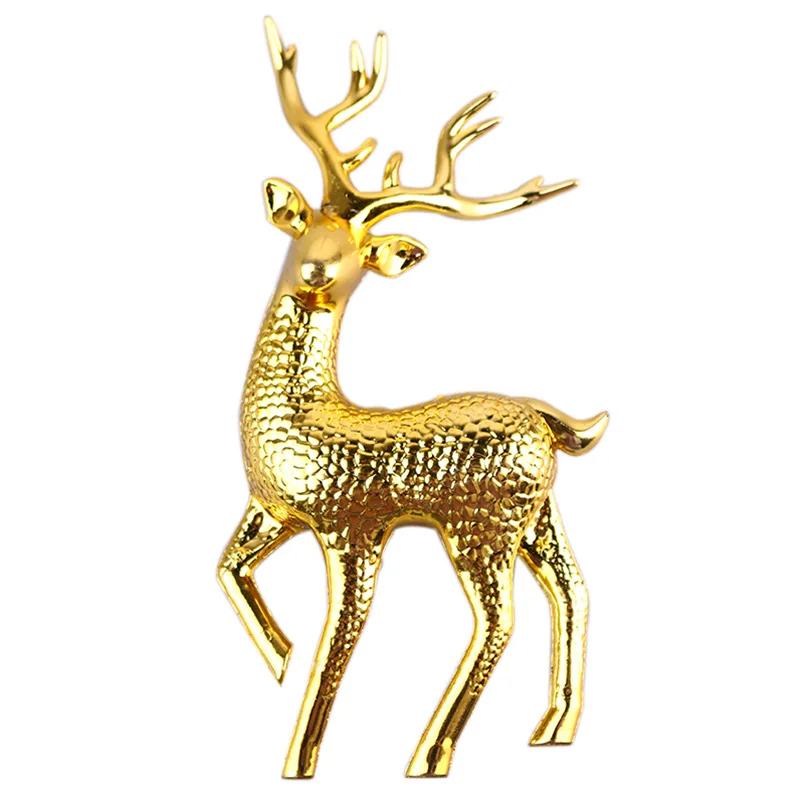 

Artificial Simulation Christmas Sika Deer Reindeer Fairy Tale Garden Props Animal Statue Home Elk Shop Display Cabinet Ornaments