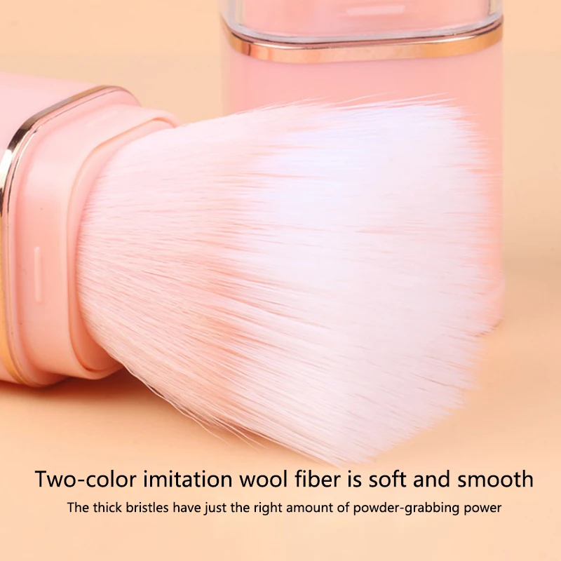 Portable Mini Retractable Blush Brush Soft Loose Powder Foundation Makeup Brush Multi Functional Beauty Makeup Tool