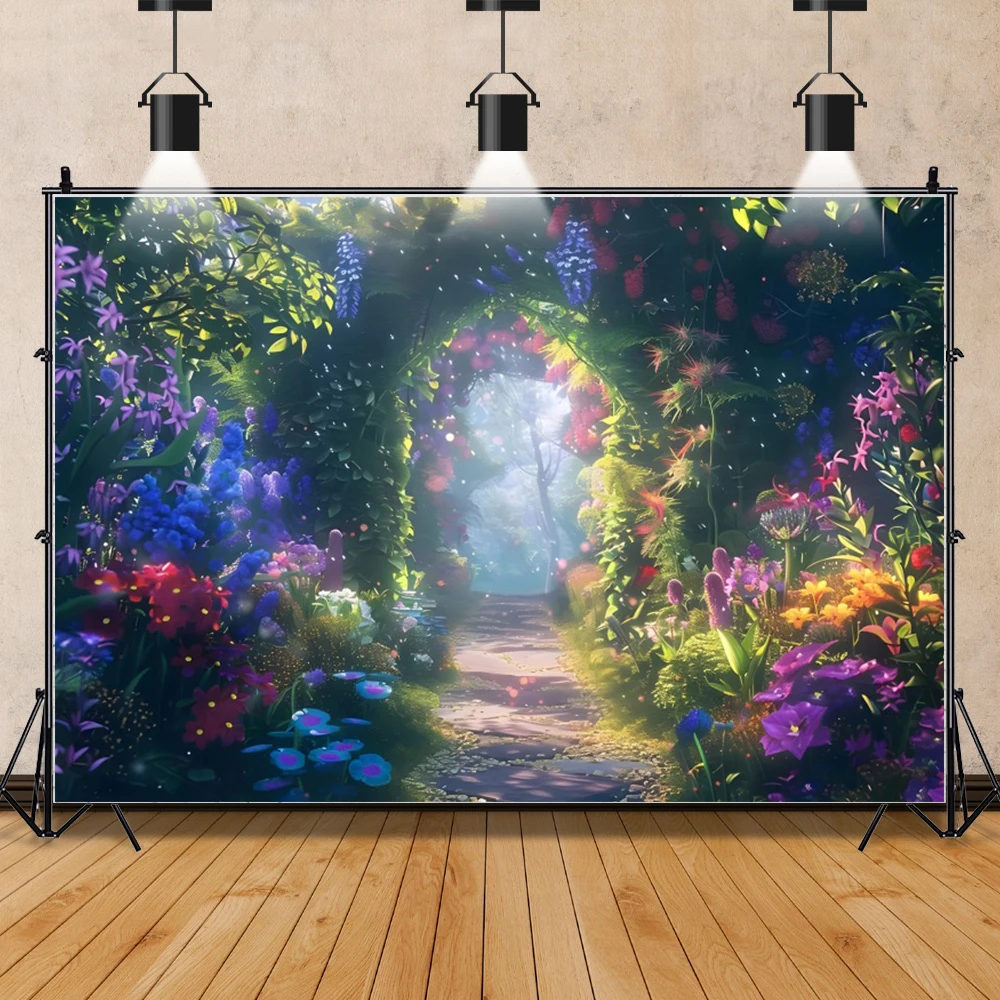 Fairy Tale Book Enchanted Forest Backdrop Fantasy Nature Jungle Fairy Princess Birthday Photography Background Photo Studio Prop