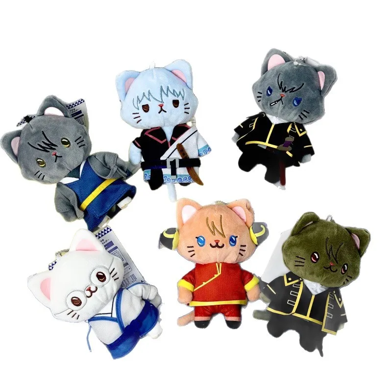 جينتاما ساكاتا جينتوكي كاتسورا شينباتشي كاجورا ملثمين القط 15 سنتيمتر قلادة المفاتيح أفخم دمية لعبة #1