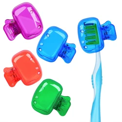 Travel Toothbrush Head Covers Toothbrush Protector Brush Cap Pod Case Protective Cap Portable Plastic Clip For Household Travel