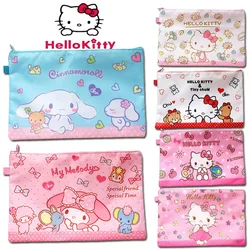 Nowy plik Sanrio Hello Kitty A4 Folder papeteria książka papier testowy przechowywania torba o dużej pojemności szkolne materiały biurowe Folder