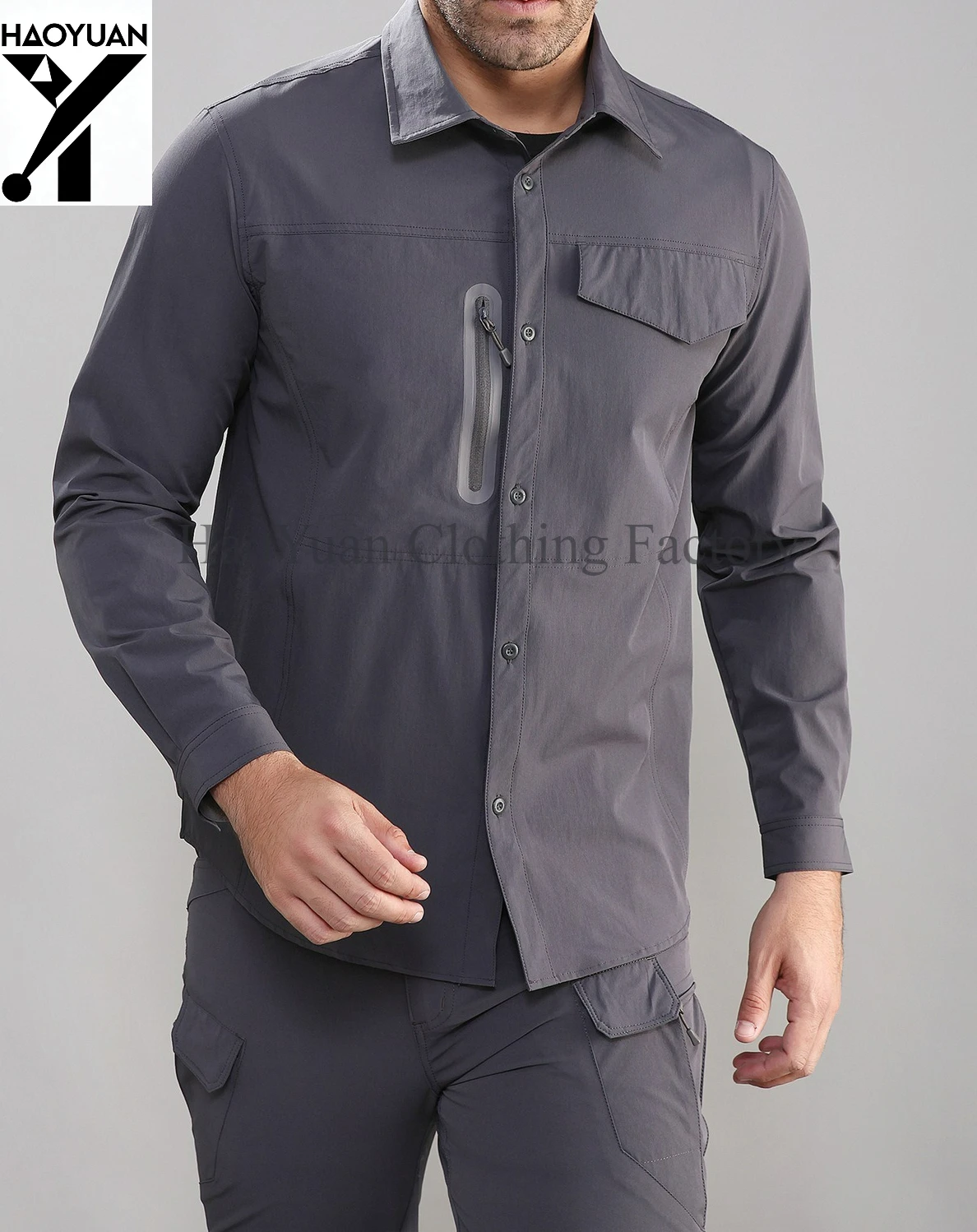 Men's Tactical Shirt Casual Stretch Outdoor Cycling Fishing Camping Tourism Training Office Sports Running Men's Home Jacket