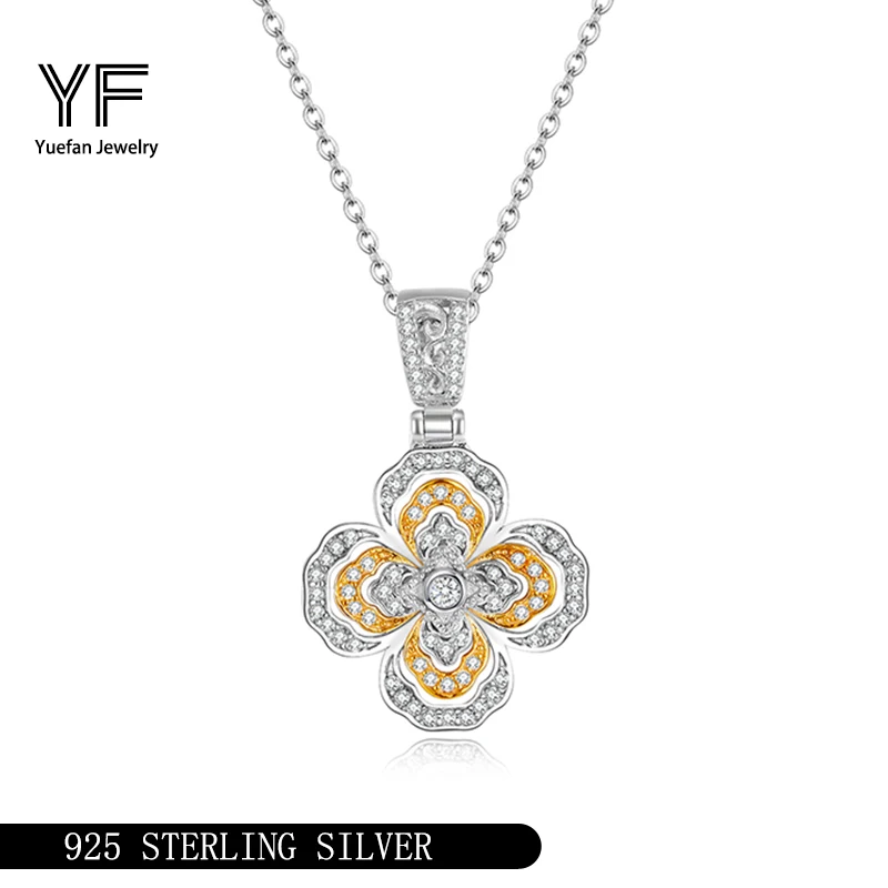 

S925 Silver Moissanite Sunflower Pendants 0.3CT D VVS1 Certified Valentine's Day 2025 Gift Hip Hop Style Jewelry A surprise gift