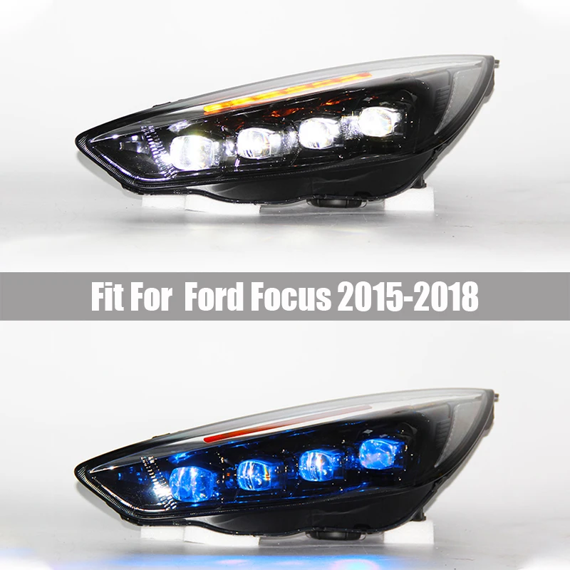 

Headlamp Assembly Suitable for Ford Focus 2015 2016 - 2018 Refitted LED Matrix Headlamp Water Steering Daytime Running Lamp Lens