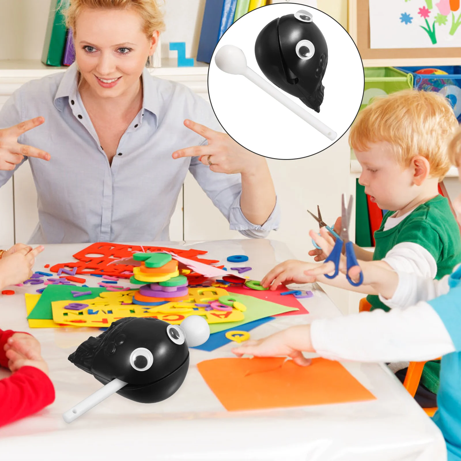 

3 Sets Wooden Fish Toy Office Relaxing Percussion Musical Instrument Enlightenment Toys