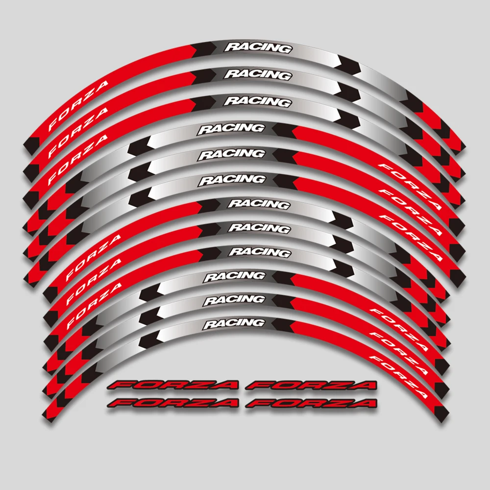 15″17″ Rim Motorcycle Wheel Stickers Reflective Stripes Rim Decals Scooter Hub Accessories Wat For Honda FORZA 750 Forza 750