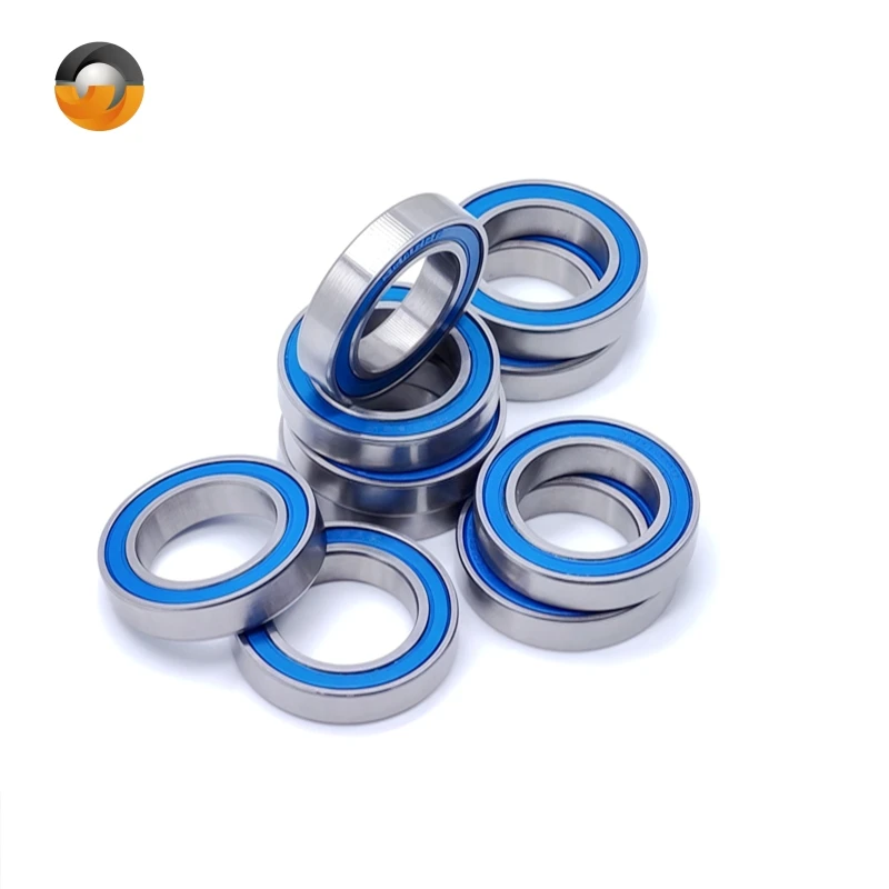 10pcs 6802RS 15x24x5mm Bearing ABEC-7 Hobby Electric RC Car Truck 6802 RS 2RS Ball Bearings 6802-2RS Blue Sealed