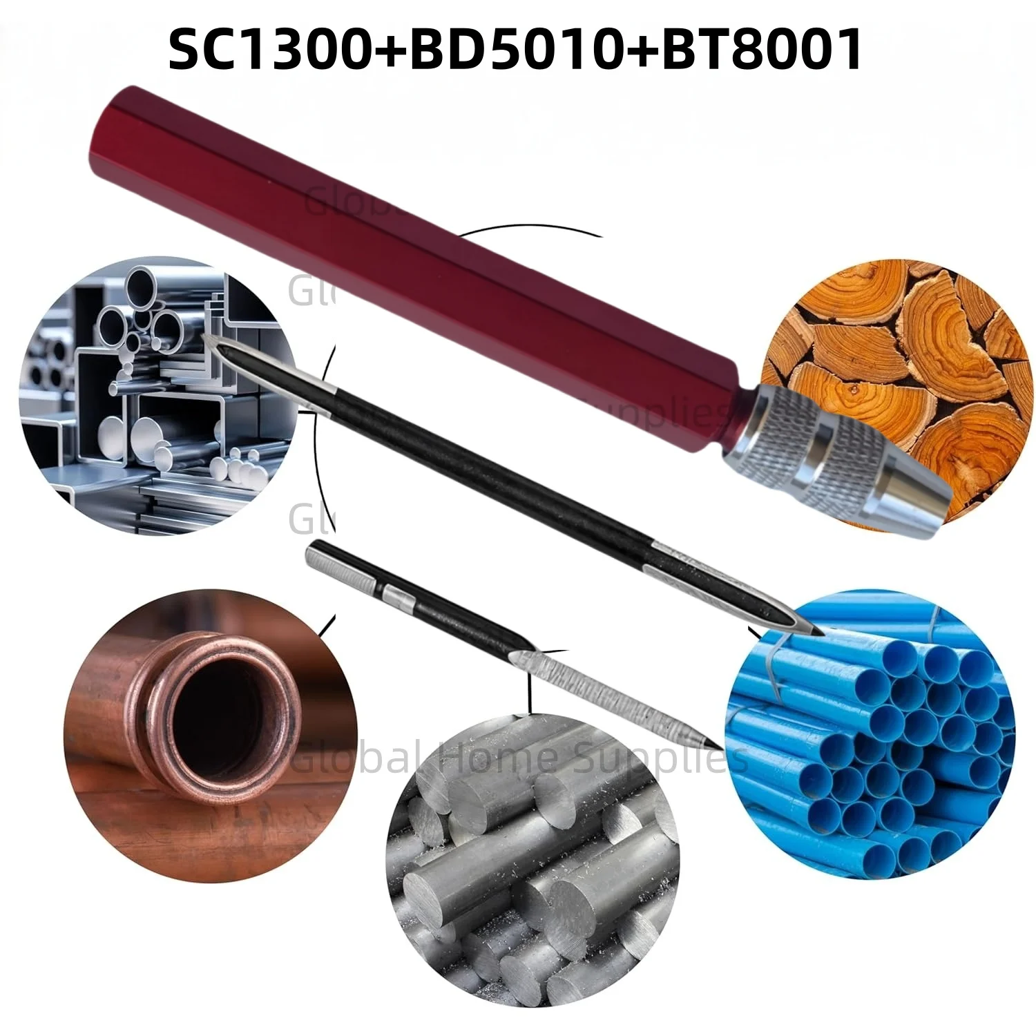 

SC1300 Trimmer Pencil Scraper Deburring Tool with 2 Adjustable Trimming Blades BD5010 BT8001 Reamer Fabrication Reaming Removal