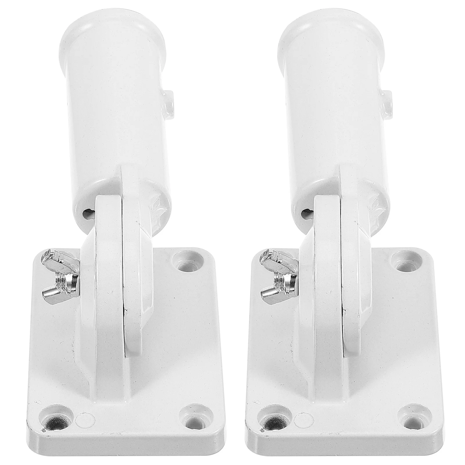 

2Pcs Wall Mount Flag Pole Bracket Adjustable Aluminum Alloy Stable Flag Holder for Garden Yard Roof Outdoor Flagpole Bracket