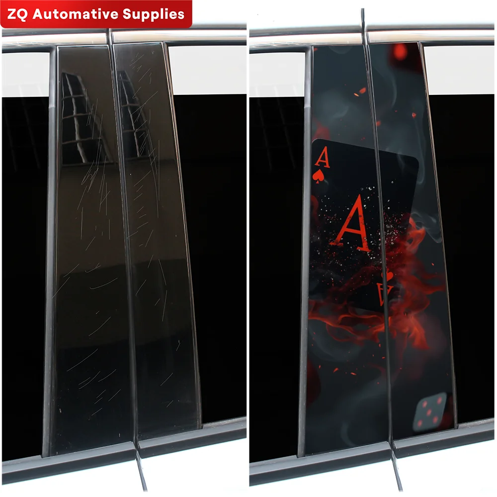 Creative Poker Car Stickers Waterproof Auto B Pillar Decor Cover Scratches Durable Car Doors Pillar Vinyl Decals Vehicle Decors - Image 6