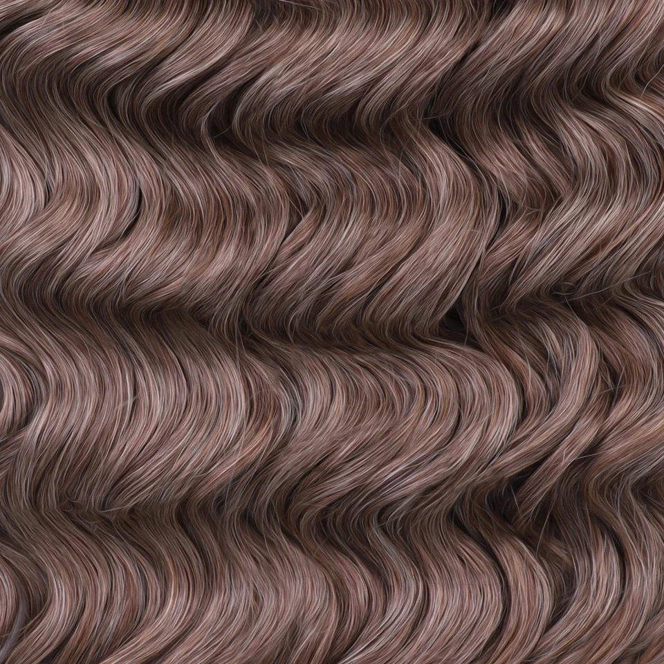 FREEDOM Hair Synthetisches, tief gewelltes Twist-Häkelhaar, 24 Zoll / 60 cm, Ombre Braun, Blond, Weiß, Flechthaarverlängerungen, MANASI Hair – Detail 6