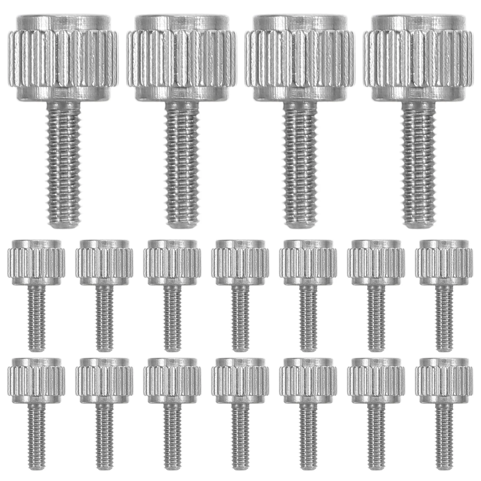 

20Pcs M2.5x8mm Flat Head Stainless Steel Knurled Thumb Screws Caliper Adjustment Bolts Precision Tool Fastening