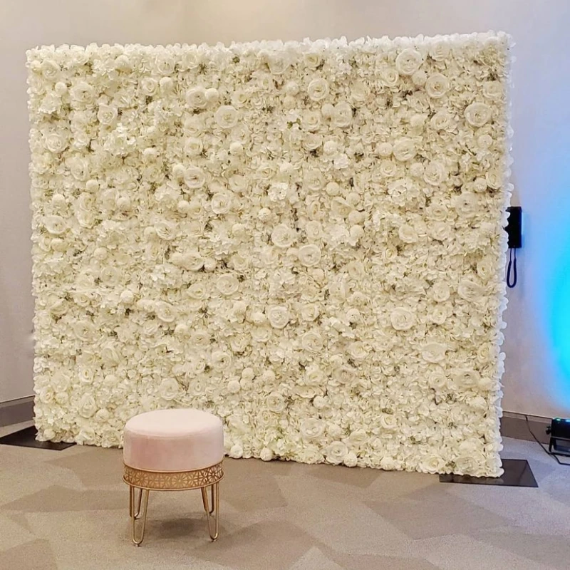 

Silk 3D Roses Artificial Flower Wall Panels Christmas New Year's Valentine's Day Decoration Wedding Celebration Home Decoration