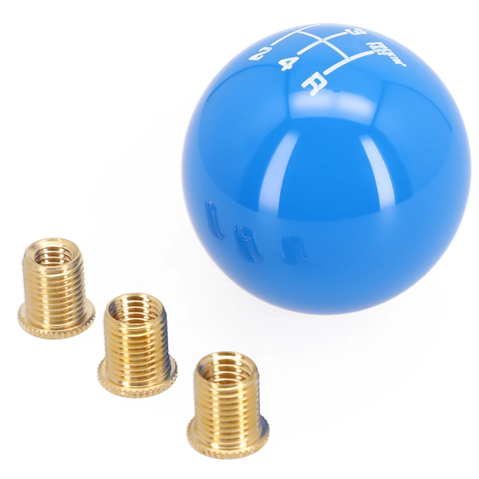 Manual Transmission 5 Speed Round Ball Shift Knob with 3 Thread Adapters Designed for Improved Shift Throw and Driving