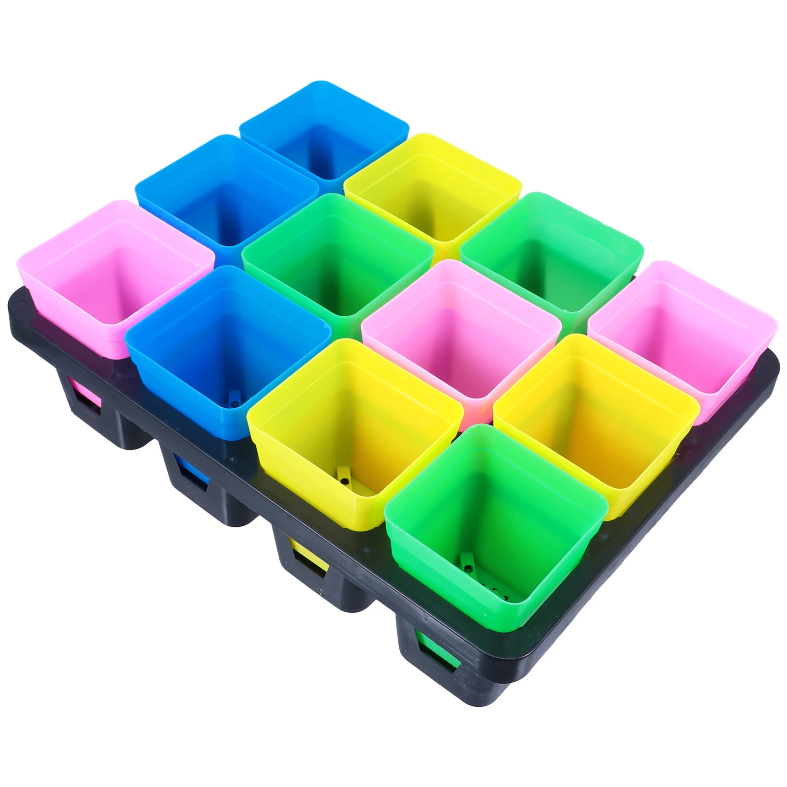 

Succulent Planter Tray 12 Grids Seedling Cultivation Durable Eco Friendly Sprouter Nursery Planting Container Gardening