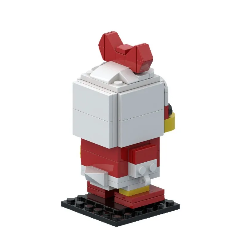 106-teiliges Würfelkopf-Charakterbauset – MOC-kompatibles Minifigurenmodell für Erwachsene, kreatives STEM-Geschenk mit Führung