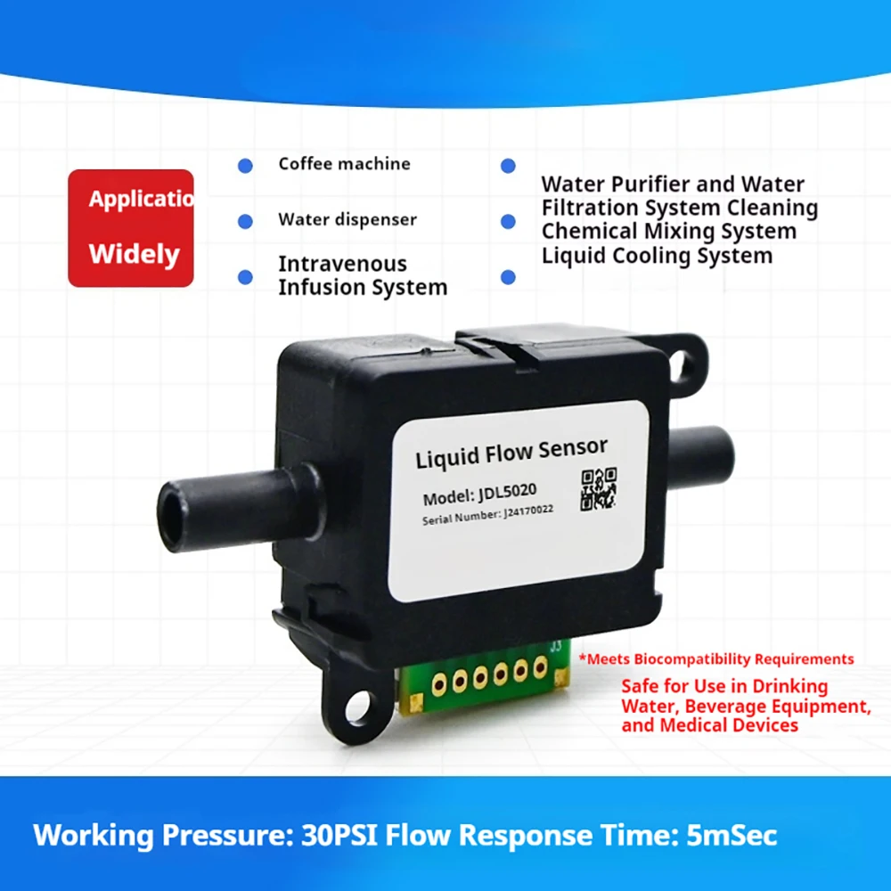 High Precision Liquid Flow Sensor for Water Purifier Filtration System 700 mL/min Flow Meter 30 PSI Drinking Water Application - view 2