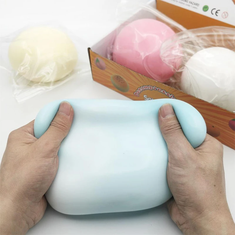 Stress Relief Squishy Ball Soft Anti-Anxiety ADHD Durable Washable Squeeze Stress Ball Sensory Fidget Toy for Adults Kids 1Pcs