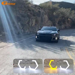 For Chevrolet Camaro ZL1 SS RS 2016 2017 2018 Ultra Bright Turn Signal Cotton LED Angel Eyes Kit Hex Halo Rings Car Accessories