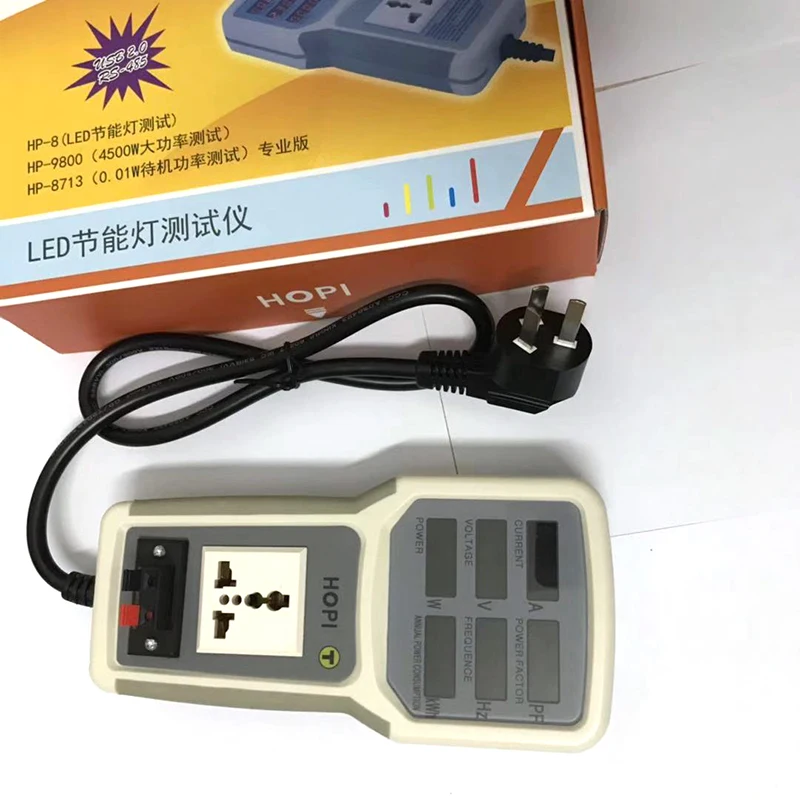 HP-9800 Handheld Power Meter Power Analyzer LED Metering Socket Measurable Current-voltage Power Factor