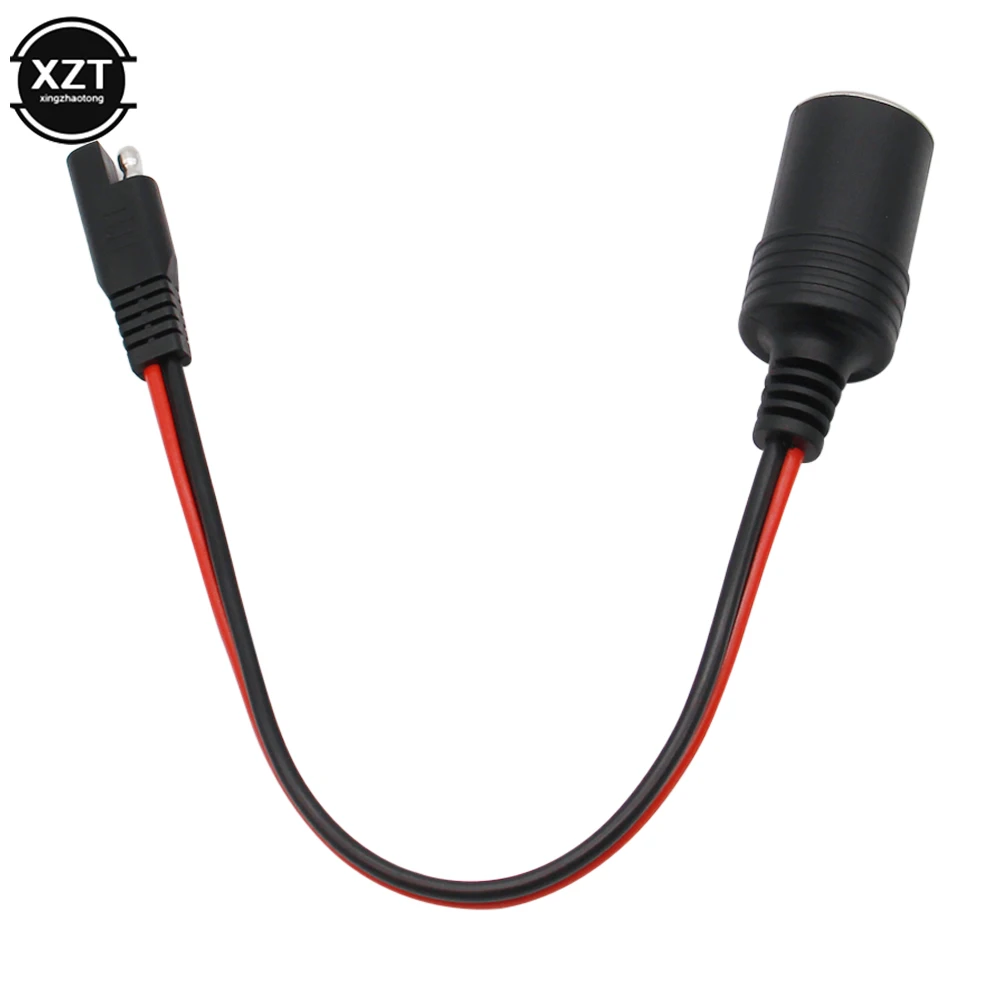 Soquete fêmea do isqueiro para sae com sae 2 pinos liberação rápida desconexão conector plug 14awg cabo de extensão 30cm