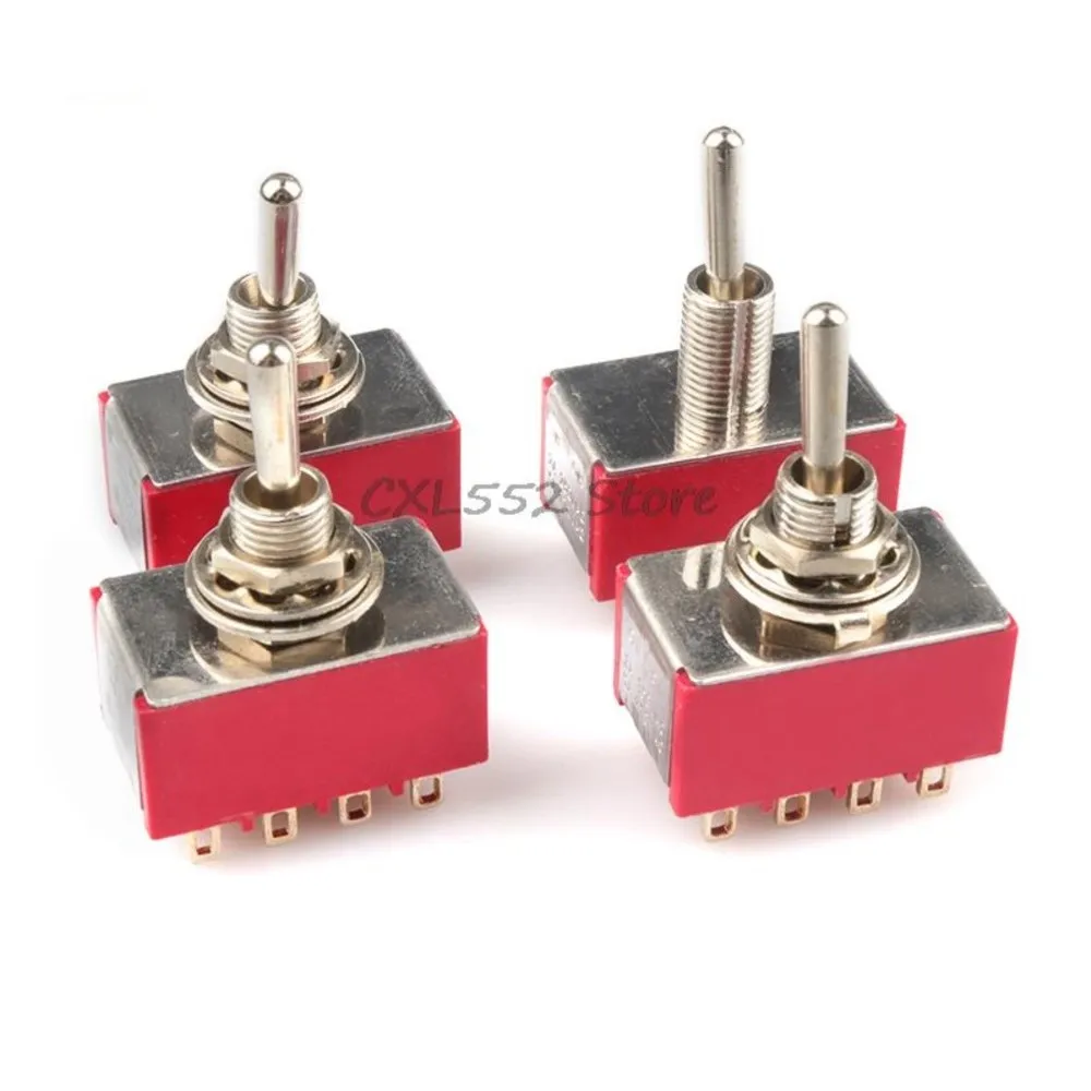 10Pcs MTS-102/103/202/203/302/303/402/403/123/223 MTS Series 2/3/4/6/9/12Pin Toggle Switch Blue Red