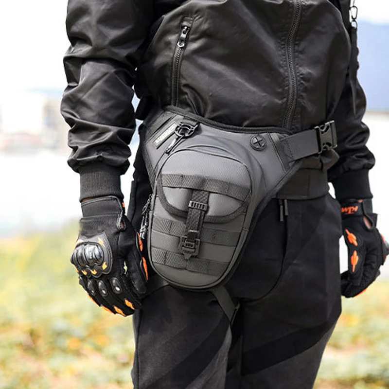 Motorcycle Leg Bag for Men Women Drop Leg Bags Tactical Thigh Bag Outdoor Fanny Pack Leg Harness Bag for Hiking Bicycling