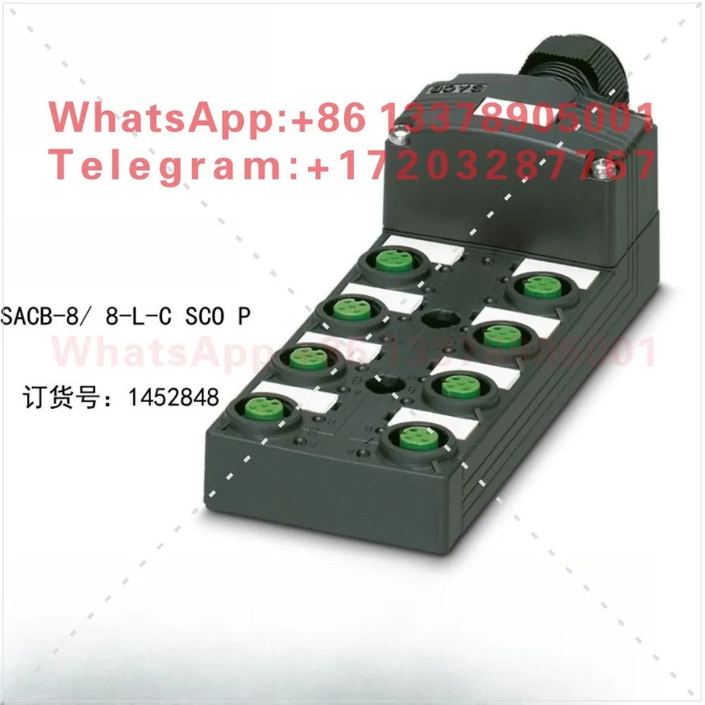 Módulo de distribución SACB-8/8-L-C SCO P Número de Pedido 1452848 Conector de Caja de Distribución
