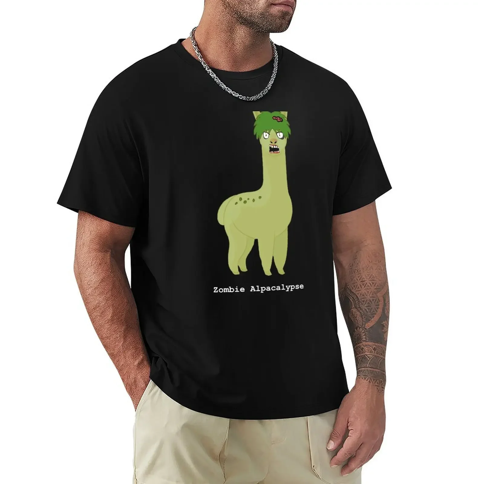 Zombie Alpacalypse T-Shirt plain anime stuff big and tall t shirts for men