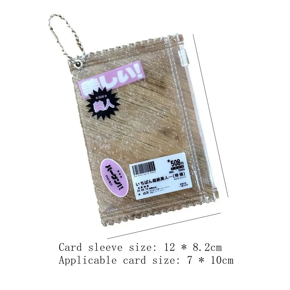 INS Transparent Shiny Candy Bag Transparent Protective Cover Candy Bag Card Sleeves PVC Shiny Candy Bag Card Holder Badge view 6