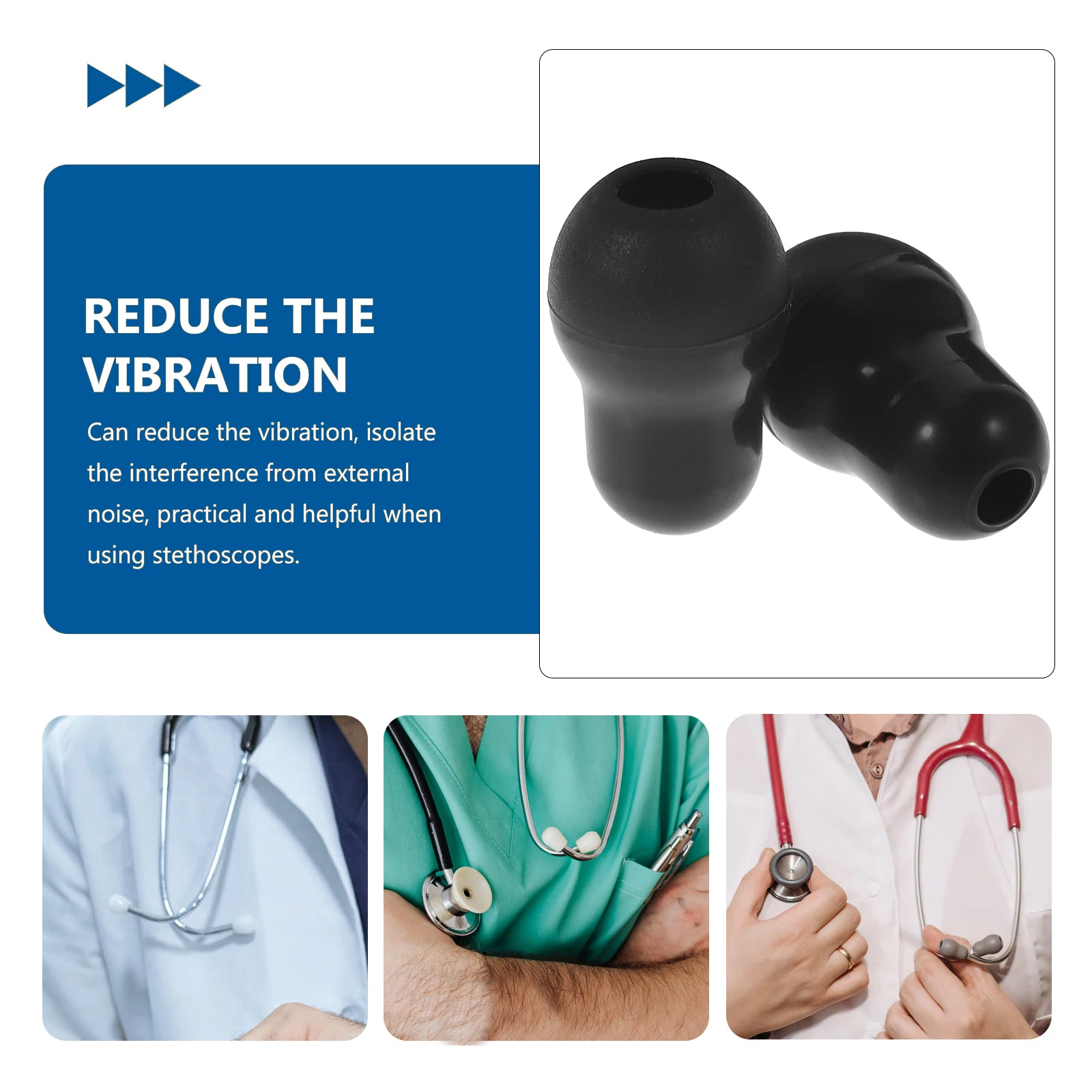 

Silicone Earbuds Durable Non-Toxic Replacement Fit Most Stethoscope Brands Better Sound Conduction Comfortable Long Use