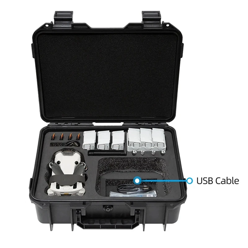 For DJI Mini 4 Pro Storage Case Mini 4 Pro Explosion Proof Case Portable Waterproof Box Hard Shell Large Capacity Case