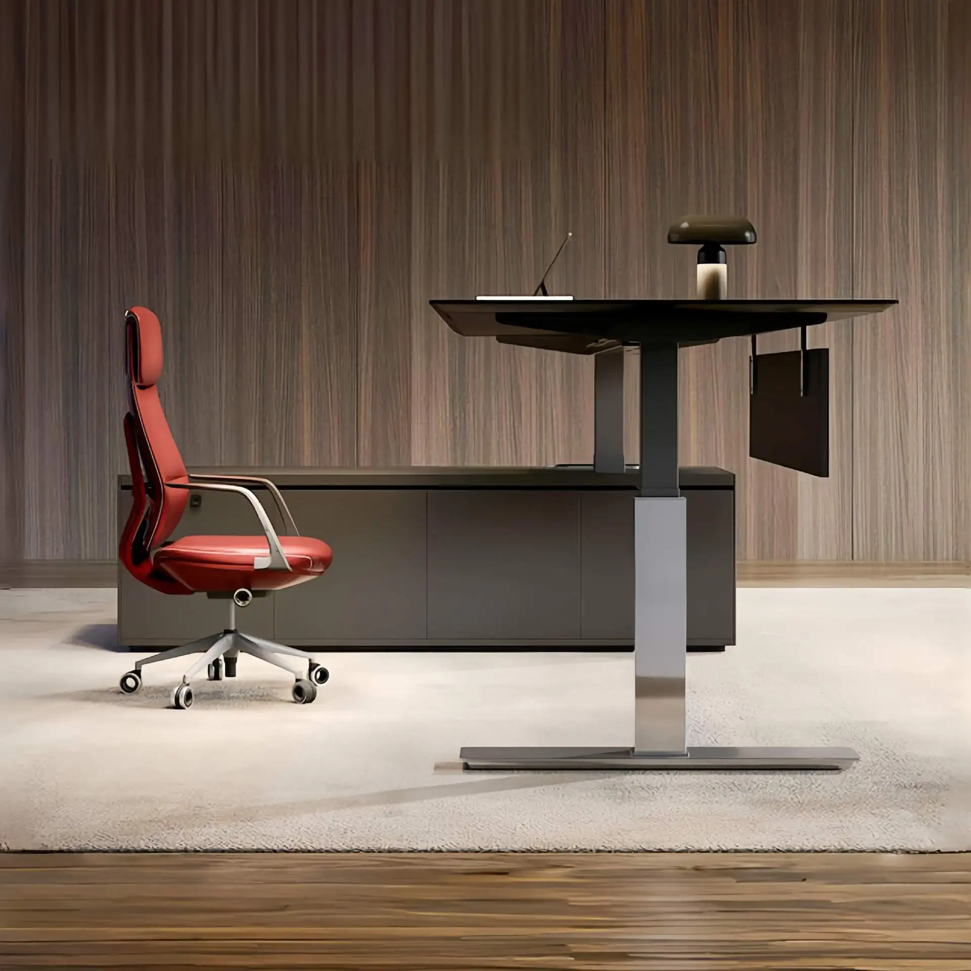 Electric lifting boss table, high-end atmospheric desk, young president, supervisor desk manager, light luxury