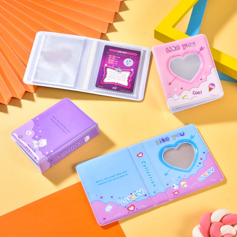 36 Pockets 3 Inch Love Heart Hollow Picture Storage Case Kpop Card Binder Name Card Book Photocard Holder Cute Photo Album