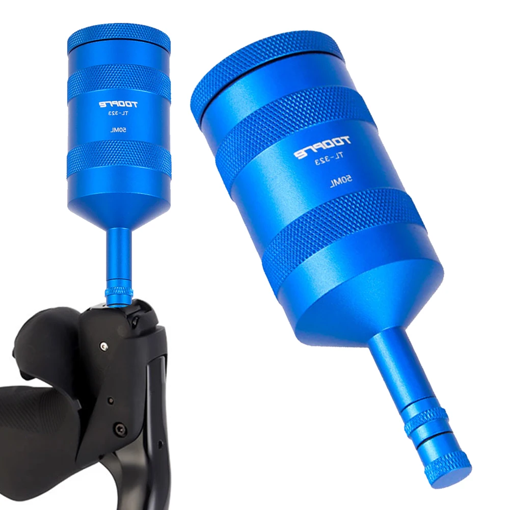 

Road Bike Disc Brake Oil Replenishment Tool Aluminum Alloy Oil Reservoir Road Bike Oil Injector for Outdoor Cycling Accessory