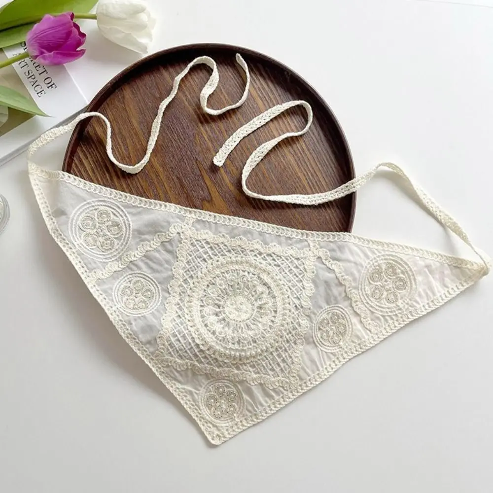 New Fashion French Pastoral Style Triangle Headband Knitted Simple Style Headscarf Hat Sweet Handmade Crochet Headband Towel