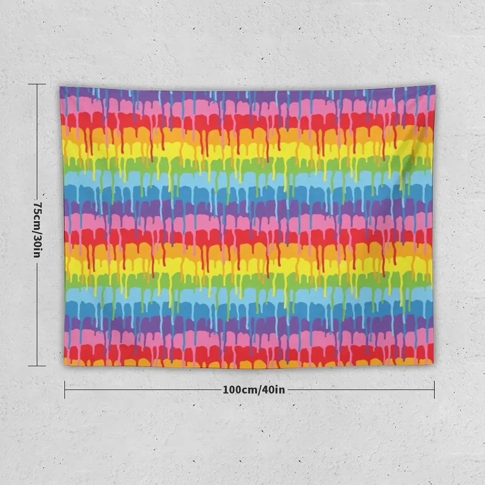 Rainbow lgbtq paint drips Tapestry Room Aesthetic Decor Decoration Bedroom Wall Mural Tapestry