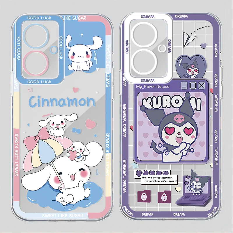 Kuromi Cinnamoroll Angel Eye Phone Case For Realme C 67 65 63 55 53 35 33 31 30 25 21 20 15 8i 9i Narzo 50 Pro Plus Funda Soft