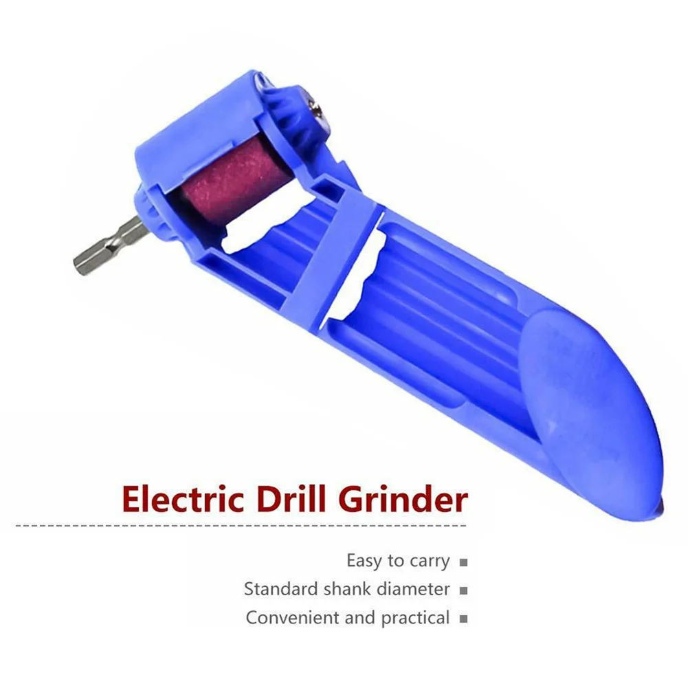 Portable Drill Bit Sharpener ABS Plastic Corundum Grinding Wheel  Wrench Circlip For Grinding Iron Drills Grinder Polishing Set