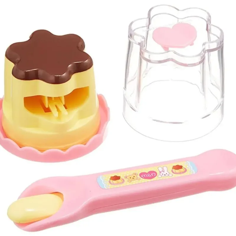 Pudding Feeding Toy  Food Feeding Desktop Ornament Cute Pink Jelly Strawberry Pudding Set Ornaments Models for Kids image 3